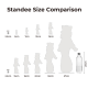 Custom Full Bleed Acrylic Standees Size Comparison