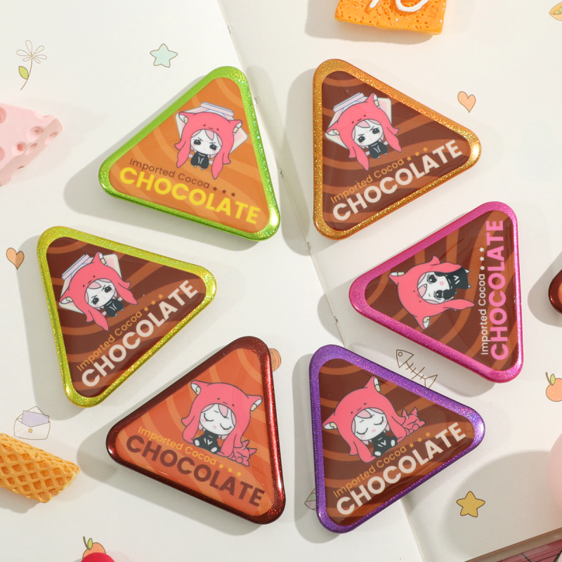 Custom Triangle Holographic Glitter Badge