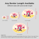 Oval Die Cut Stickers Border Lenth