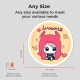 Custom Round Die Cut Stickers Size