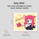 Custom Rectangular Die Cut Stickers Size