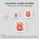 Custom Round Die Cut Stickers Border Length