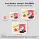 Custom Rectangular Die Cut Stickers Border Length