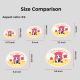 Oval Die Cut Stickers Size Comparison