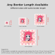 Custom Square Die Cut Stickers Border Length