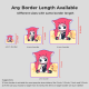 Custom Colored Edge Die Cut Stickers Border Length