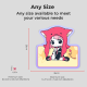 Custom Colored Edge Die Cut Stickers Size