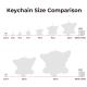 Ear Flick Acrylic Keychains Size Comparison