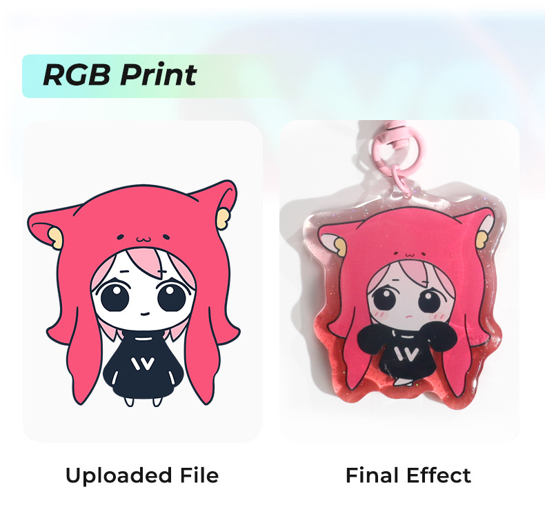 Custom Epoxy Glitter Acrylic Keychains2