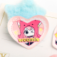 Custom Heart Shape Hot Stamping Die Cut Stickers