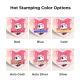 Custom Heart Shape Hot Stamping Die Cut Stickers