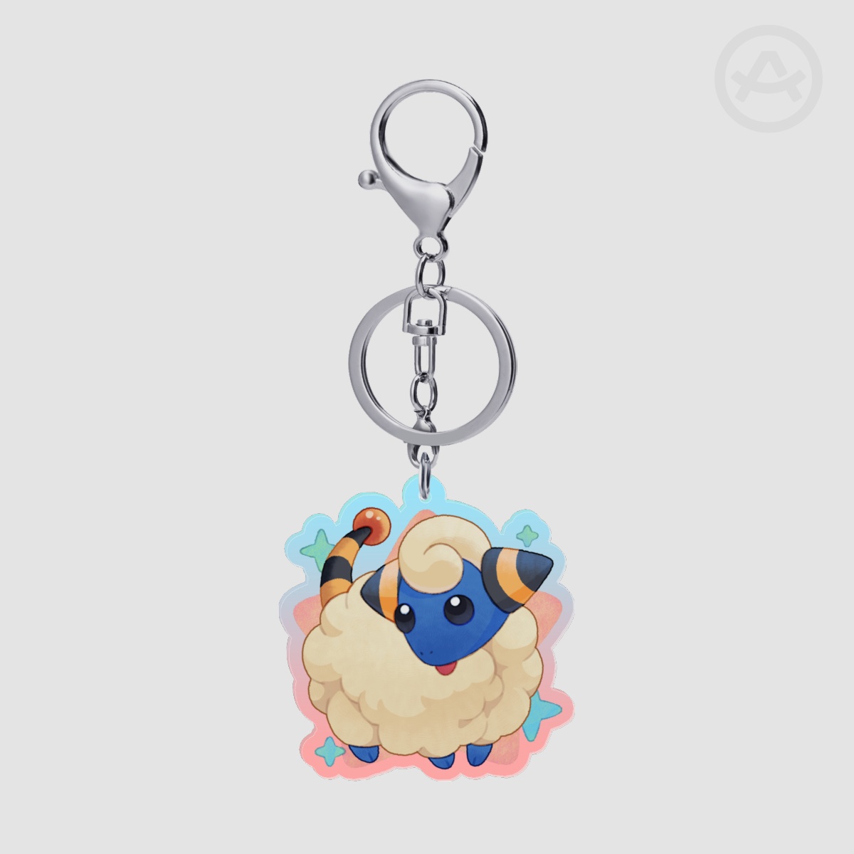 pokemon Mareep Colored Edge Acrylic Keychains