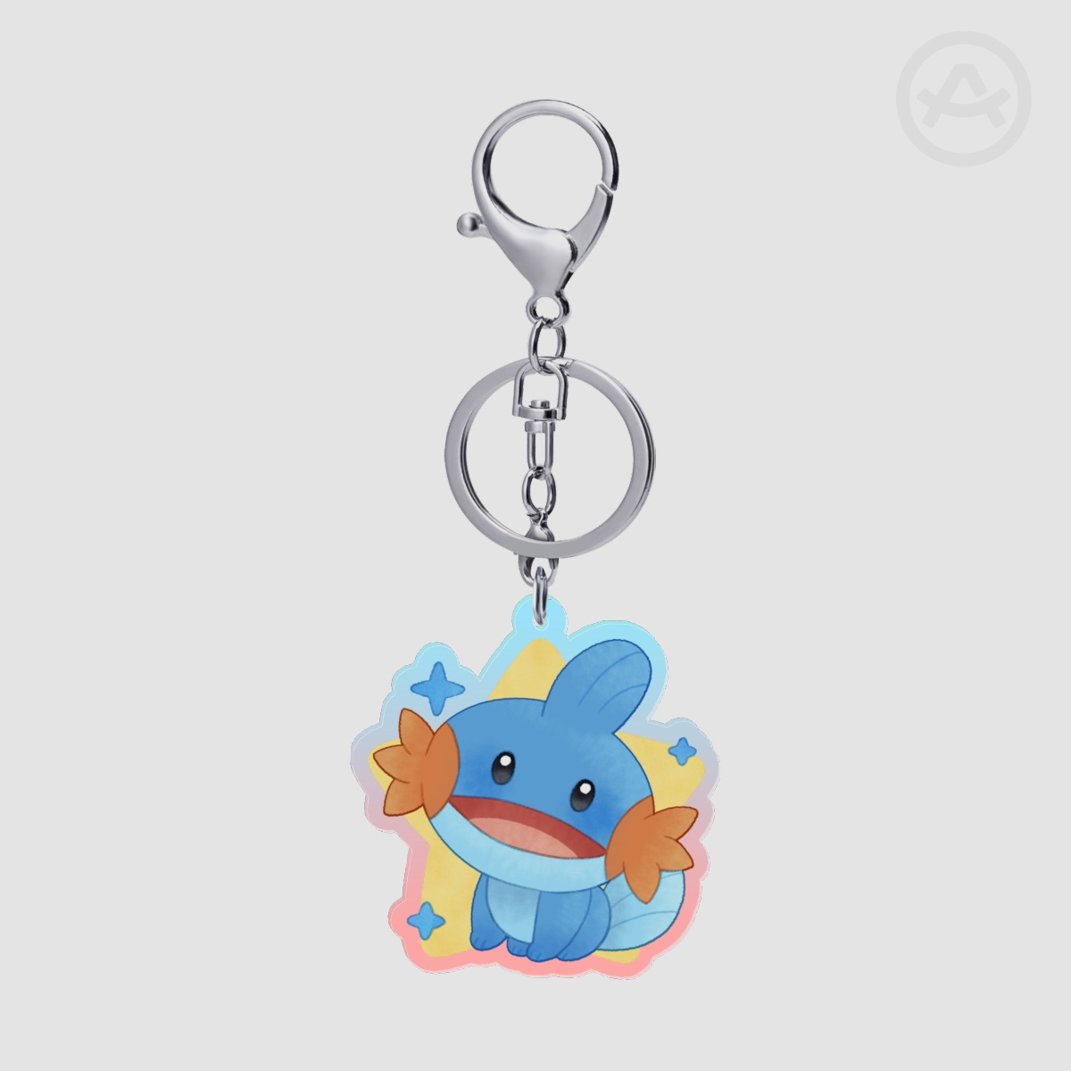 pokemon Mudkip Colored Edge Acrylic Keychains