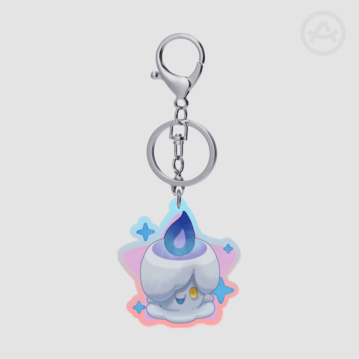 pokemon Litwick Colored Edge Acrylic Keychains
