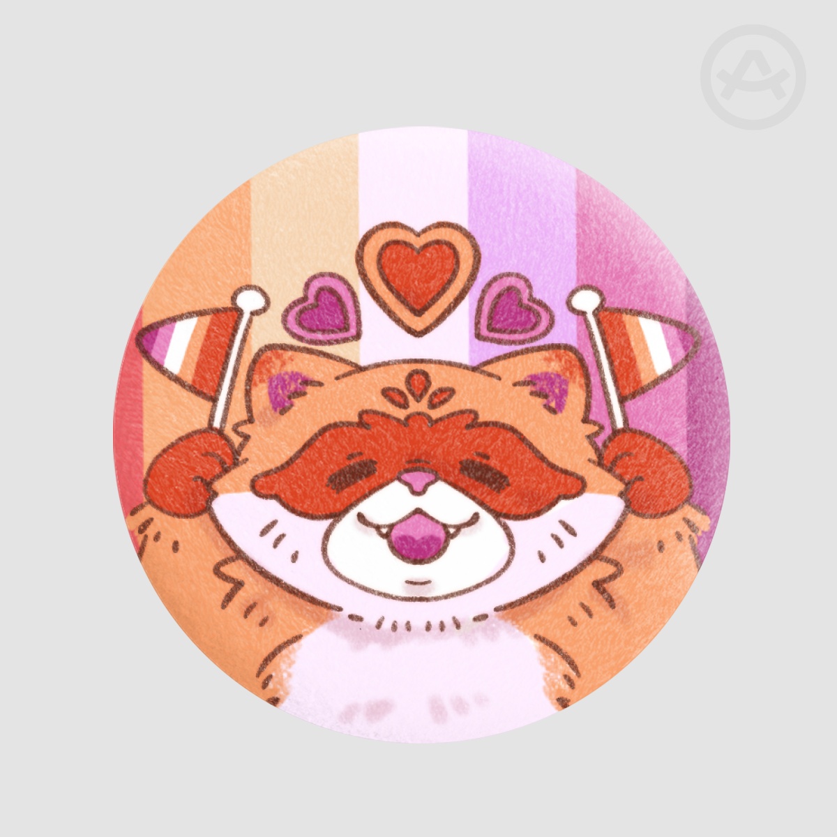 LGBTQ+ Raccoon Plush Badges