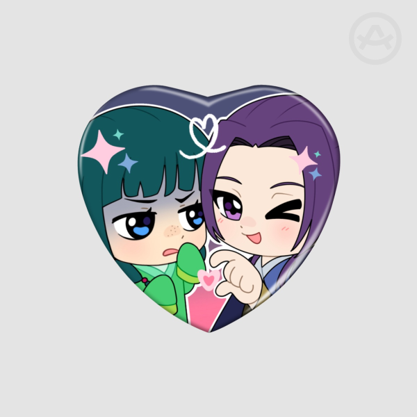 Jinshi X Mao Mao Heart Button