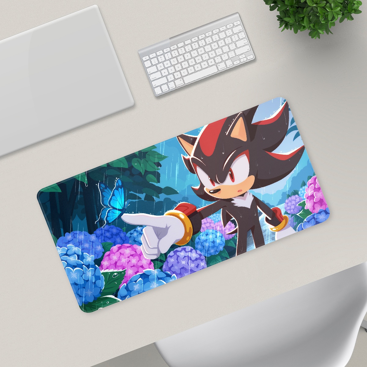 Shadow Hydrangea Desk Pad