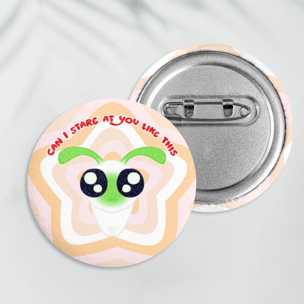 Gleeper staring plush pin