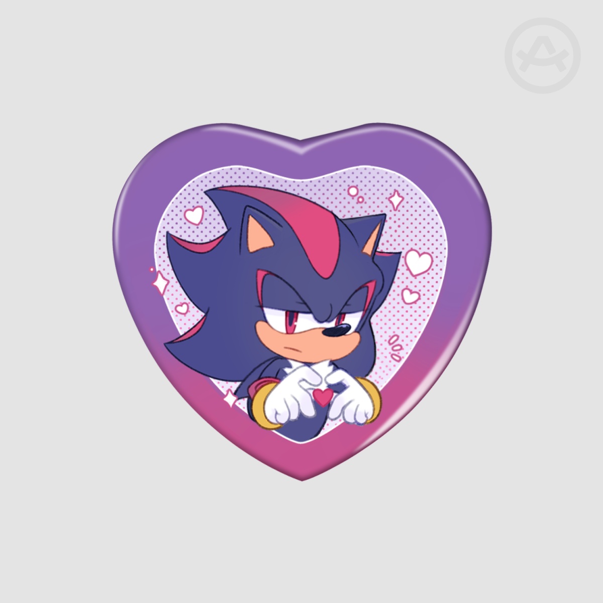 Shadow Heart Shape Badges