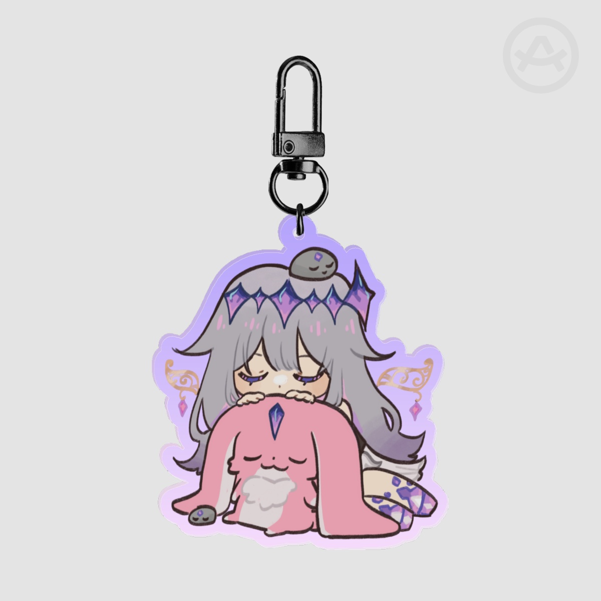 sleepy pebble charm