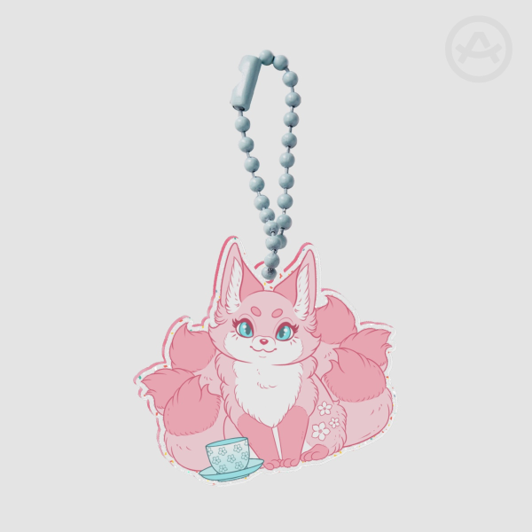Tea Kitsune Charm | Sakura