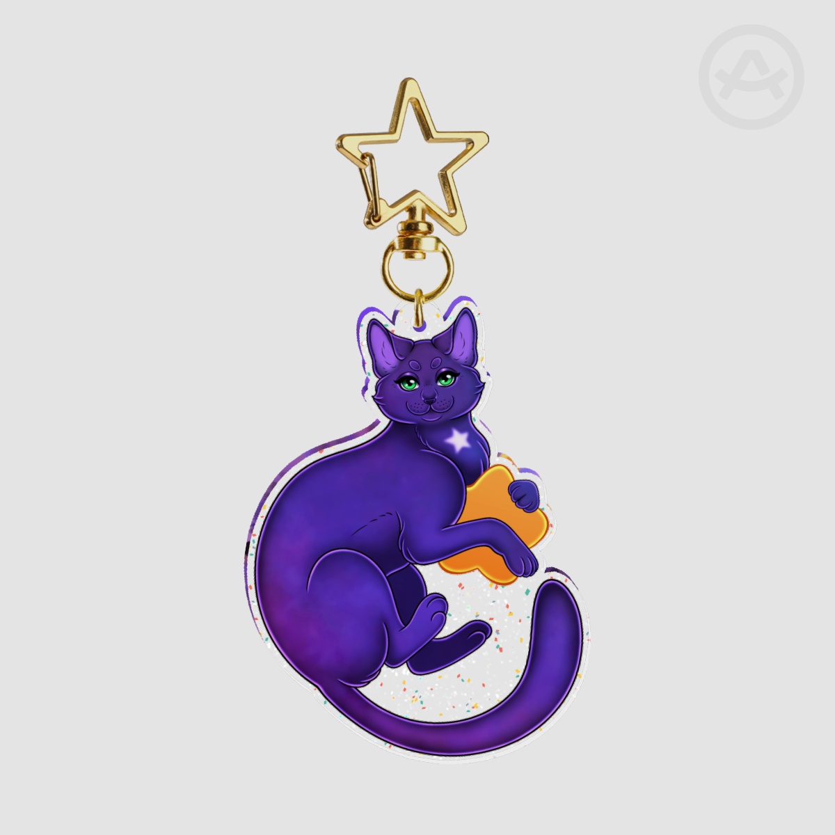 Nova Cat | Glitter Keychain