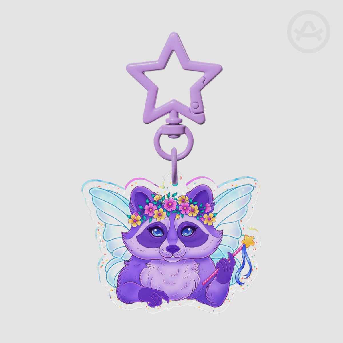 Trash Fairy | Glitter Keychain