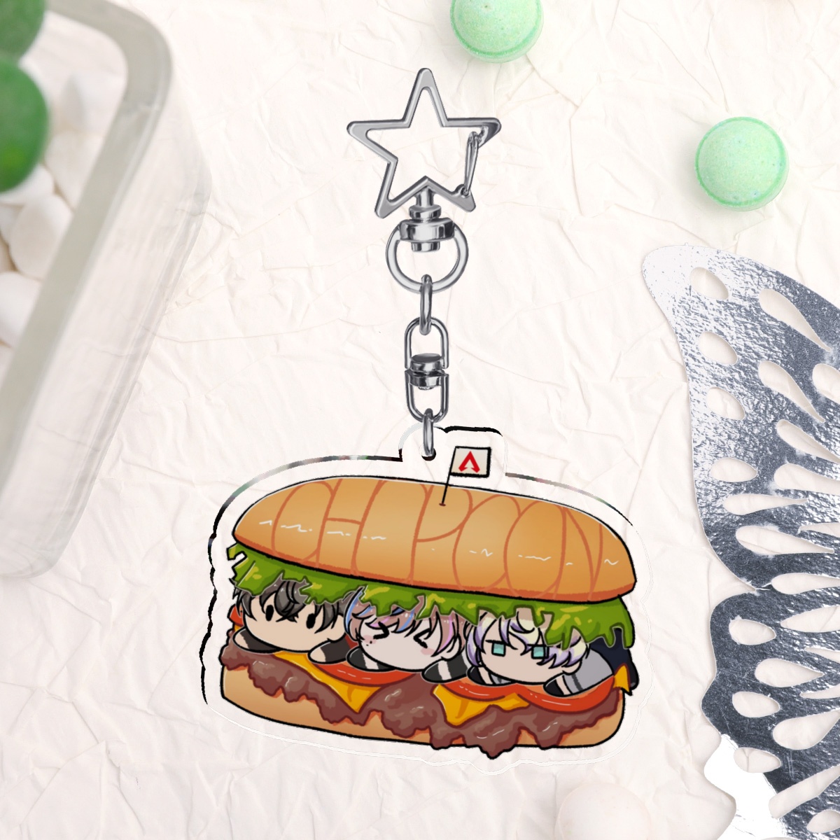 Chopcon Chopped Cheese Acrylic Keychains