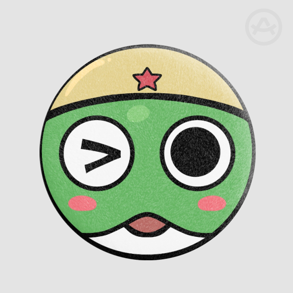 keroro plush badge