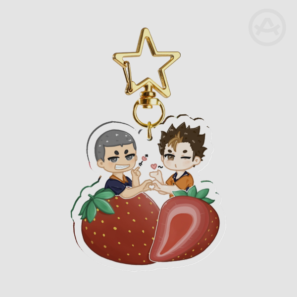 [HAIKYUU!!] tanaka & nishinoya keychain