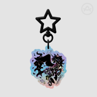 Moony Glitter Acrylic Keychain