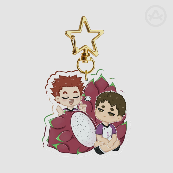 [HAIKYUU!!] tendou & ushijima keychain
