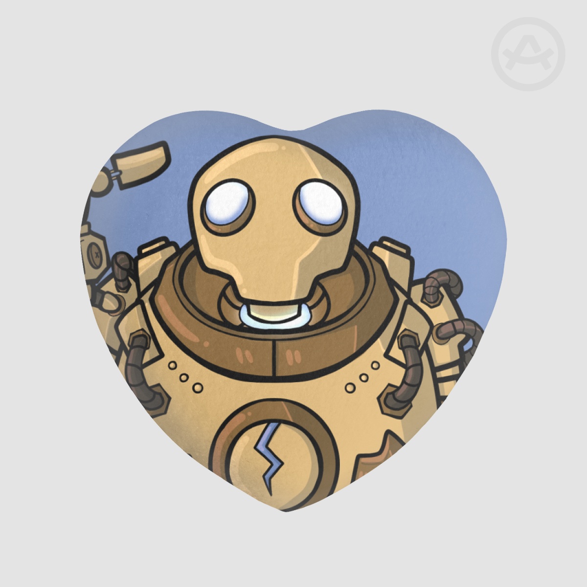 blitzcrank heart plushie badge