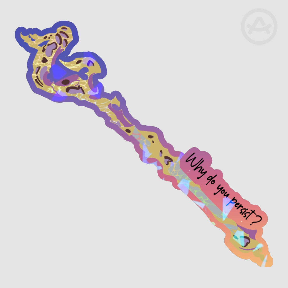 Viktor's Staff: "Why Do You Persist?" Die Cut Sticker [Arcane]