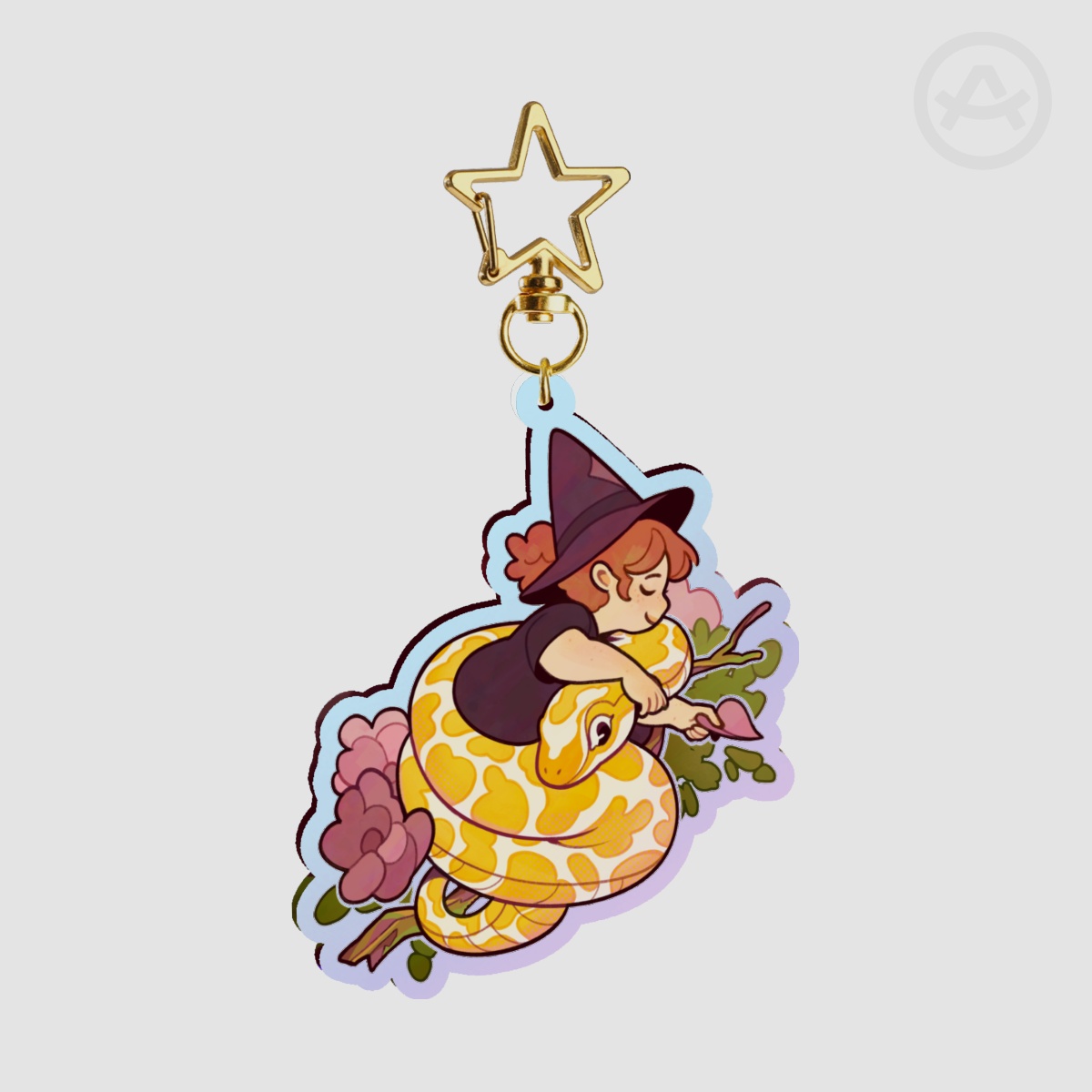 Snake witch - Rainbow keychain