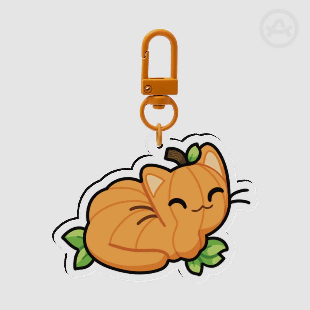 Pumpkin Cat Keychain