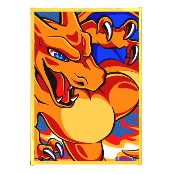 Charizard Art Board with Gold-Edge