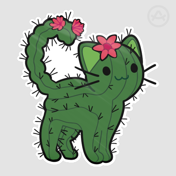 Cactus Cat Sticker
