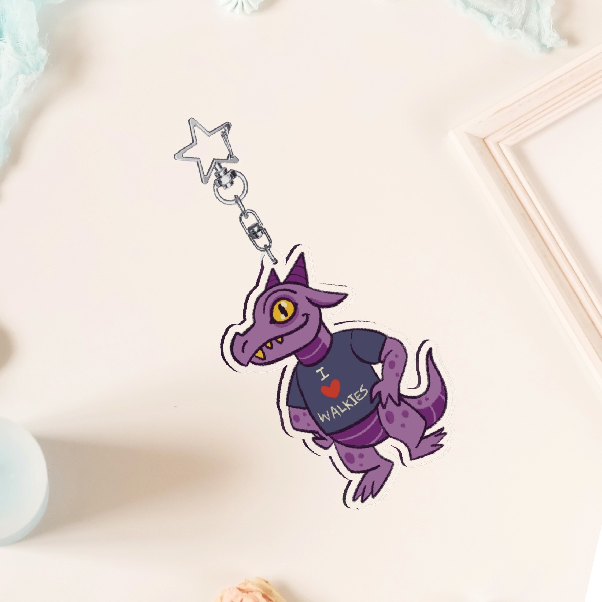 PURPLE KOBOLD - I <3 WALKIES - keychain
