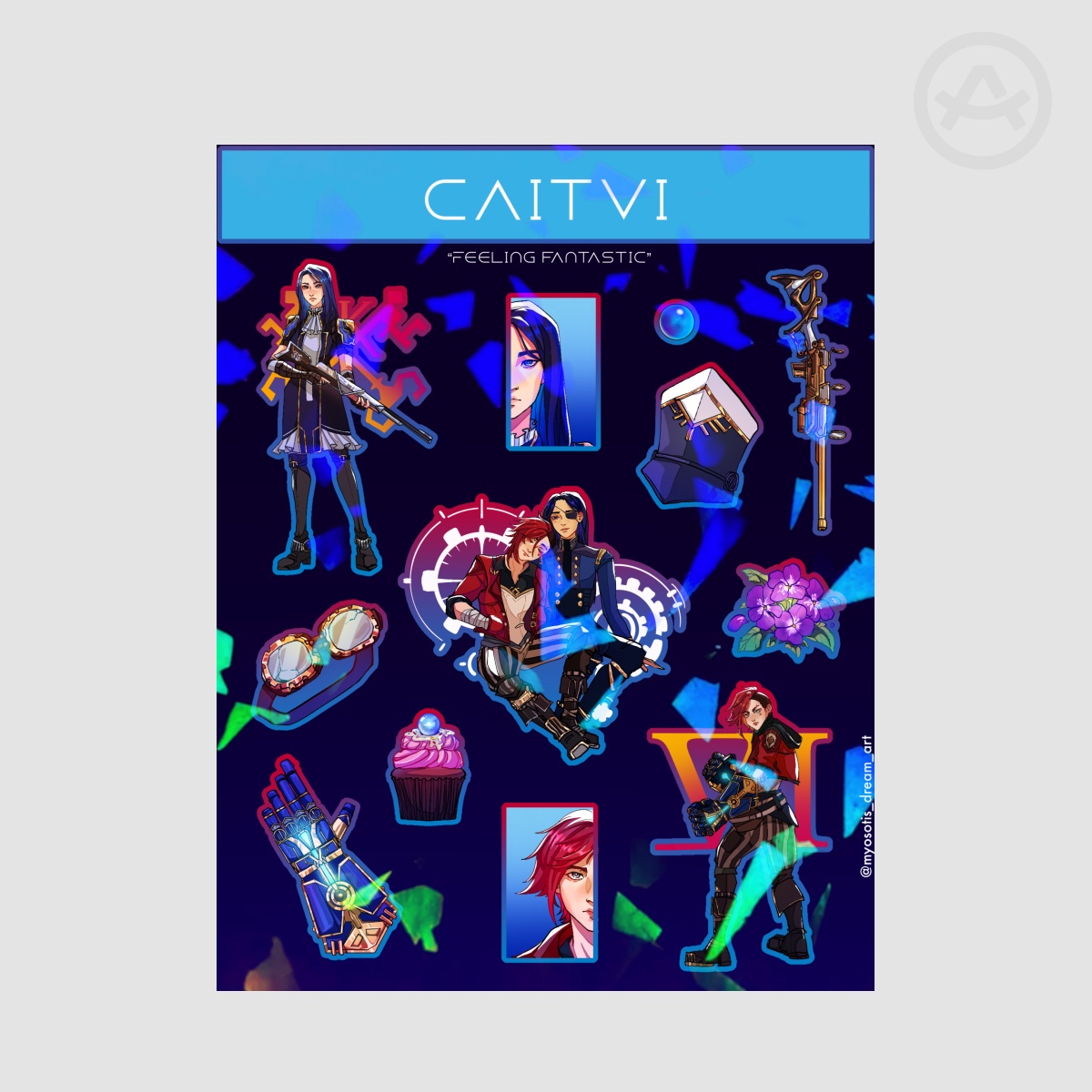 CAITVI sticker sheet