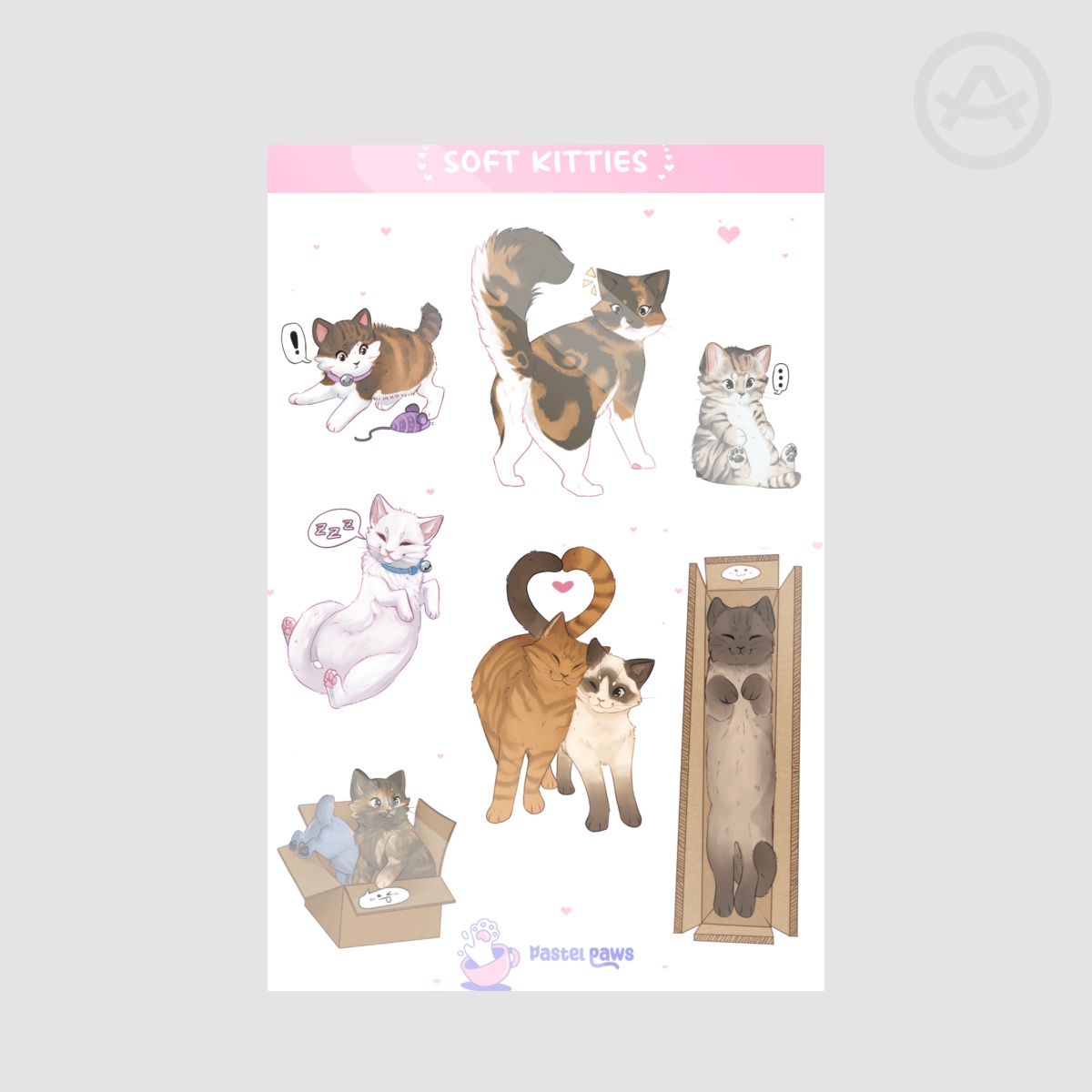 Soft Kitties Sticker Sheet
