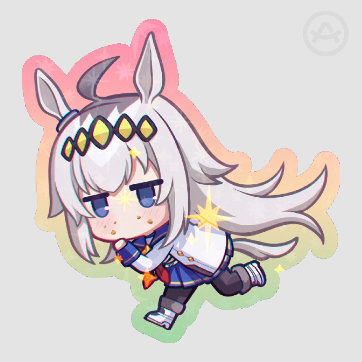 Umamusume - Oguri Cap Colored Edge Die Cut Stickers
