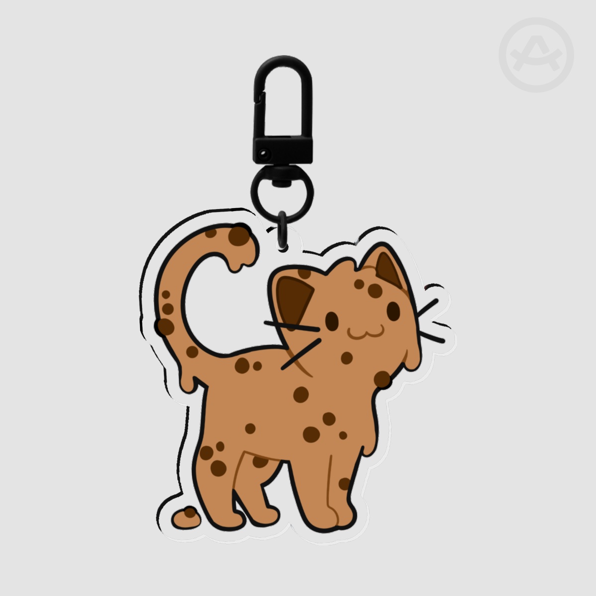 Chocolate Chip Cookie Ice Cream Cat Keychain