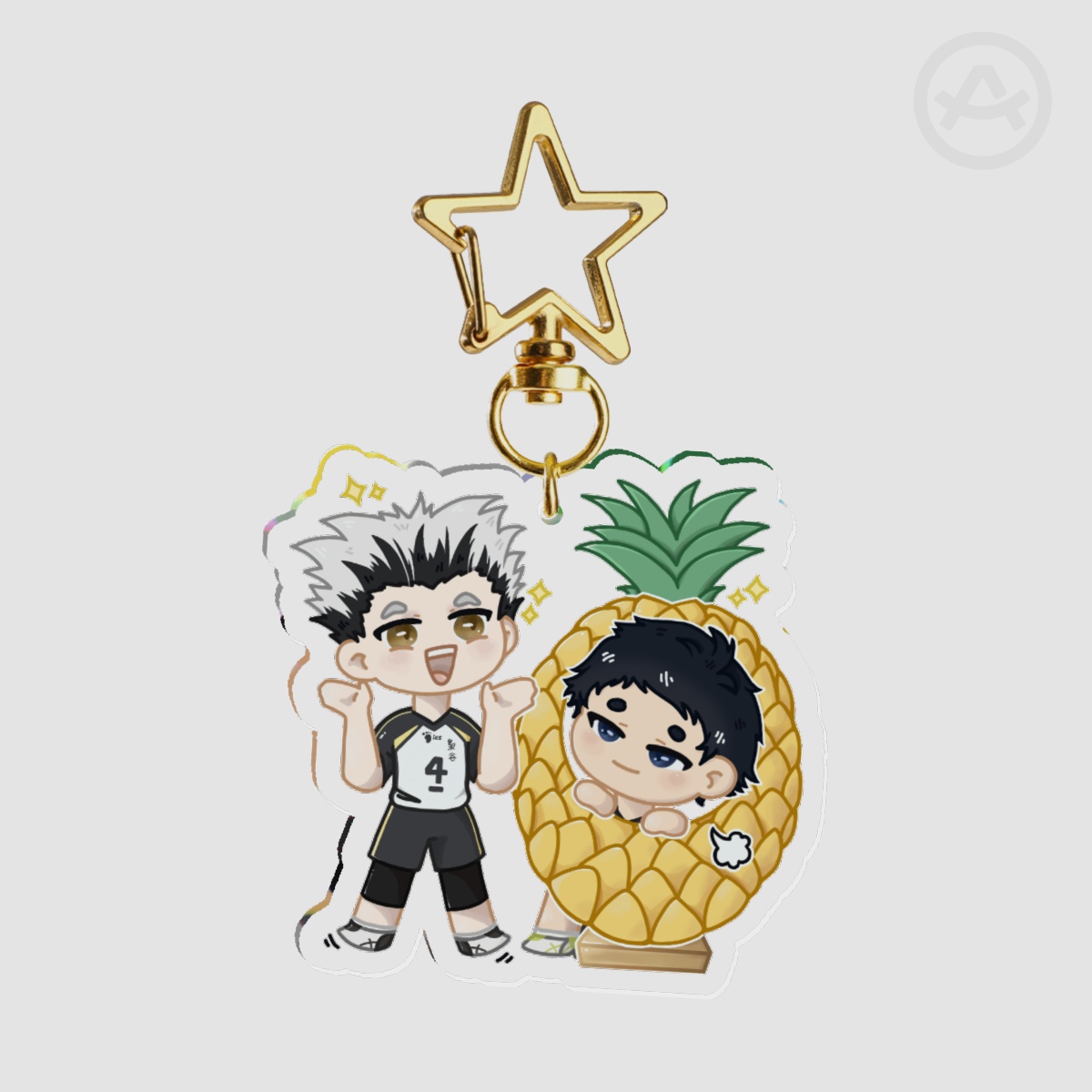 [HAIKYUU!!] bokuto & akaashi keychain