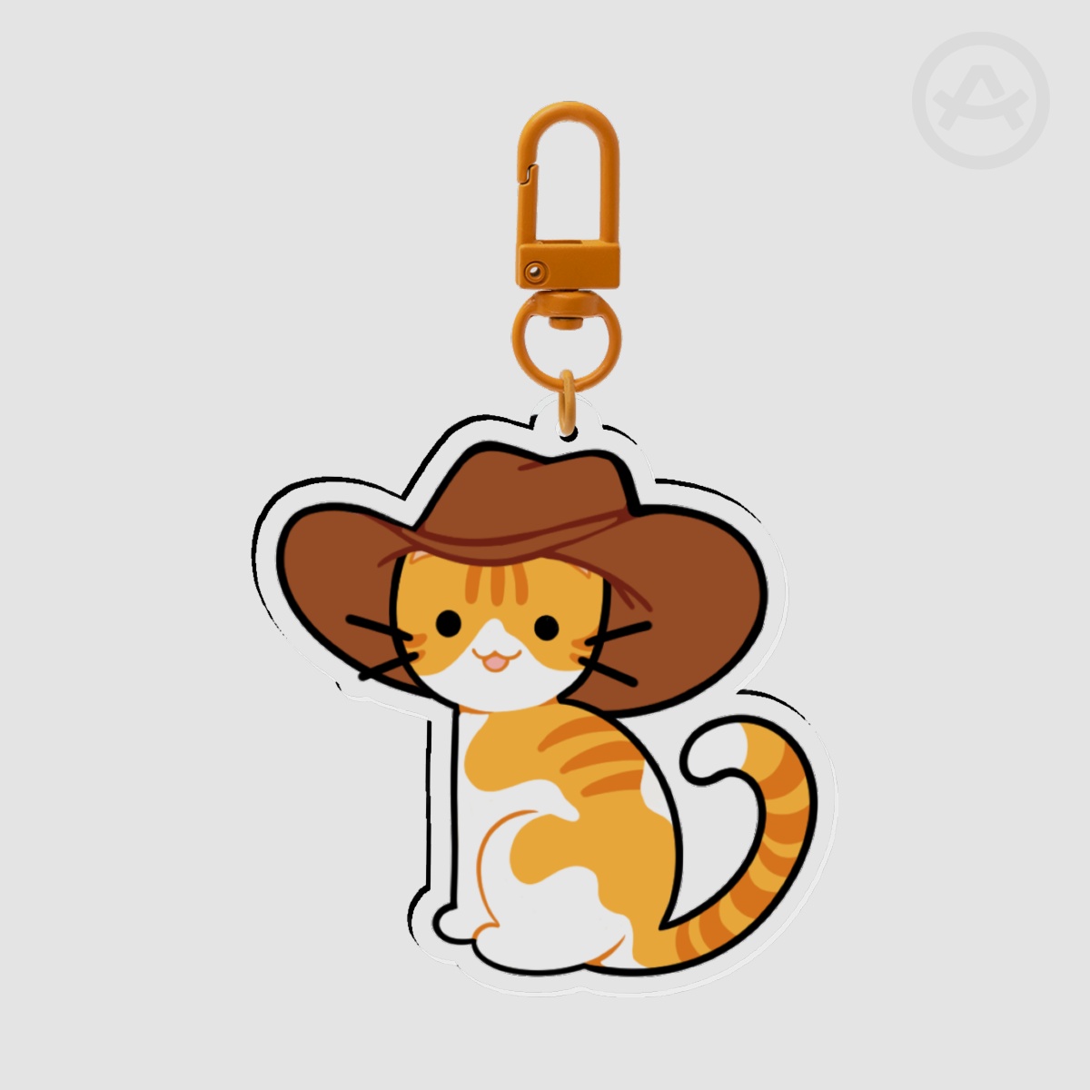 Cowboy Cat Acrylic Keychain