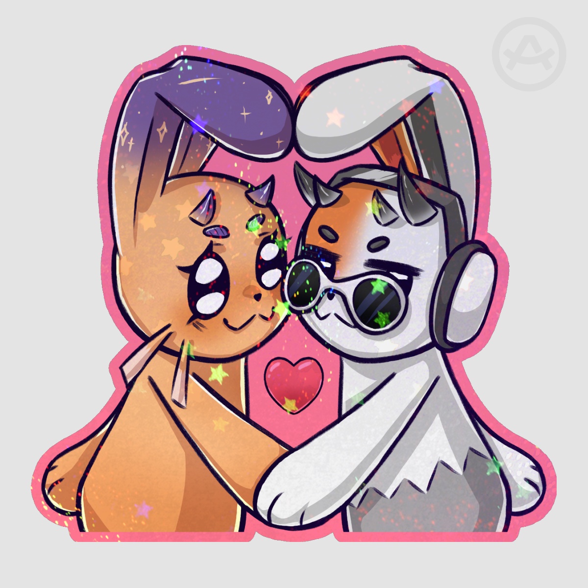 Fuwa Fuwa! Mascots - ChiBun x DreBun Holo Sticker