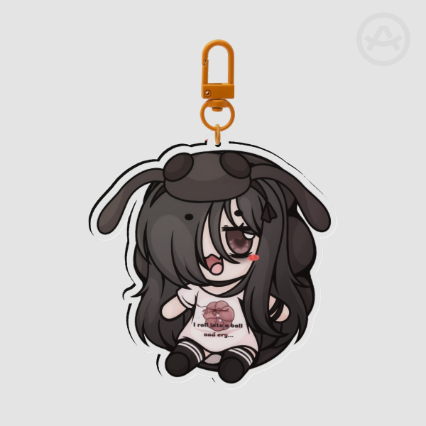 Fumo Rika sitting keychain