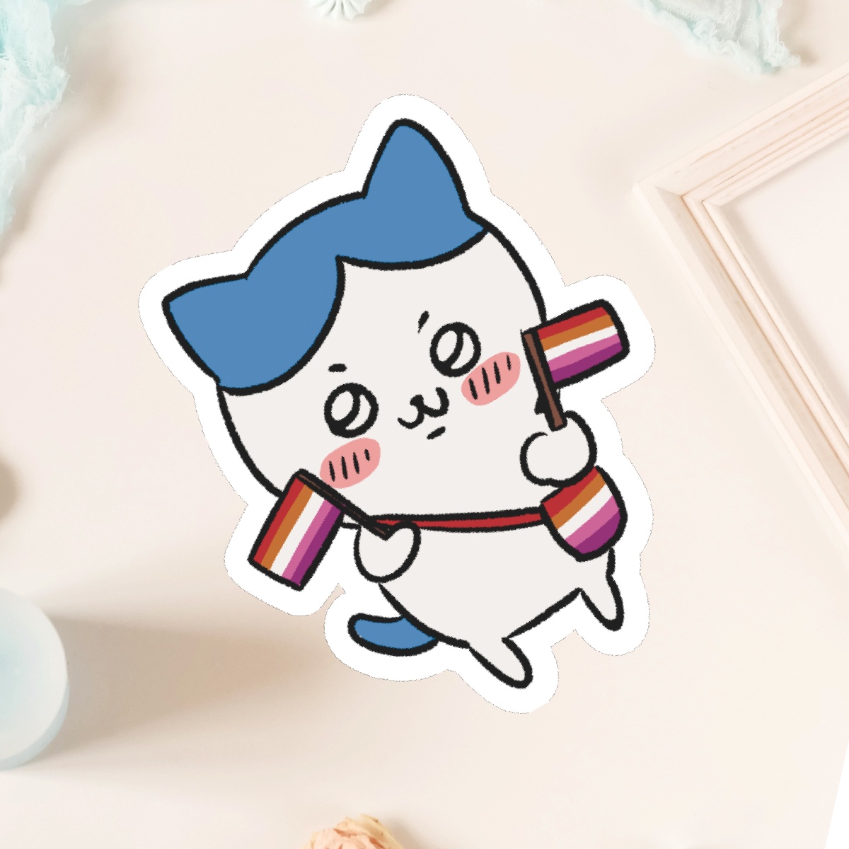 Hachiware (Lesbian) Matte Sticker