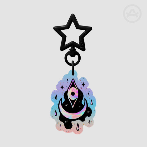 All Seeing Glitter Keychain