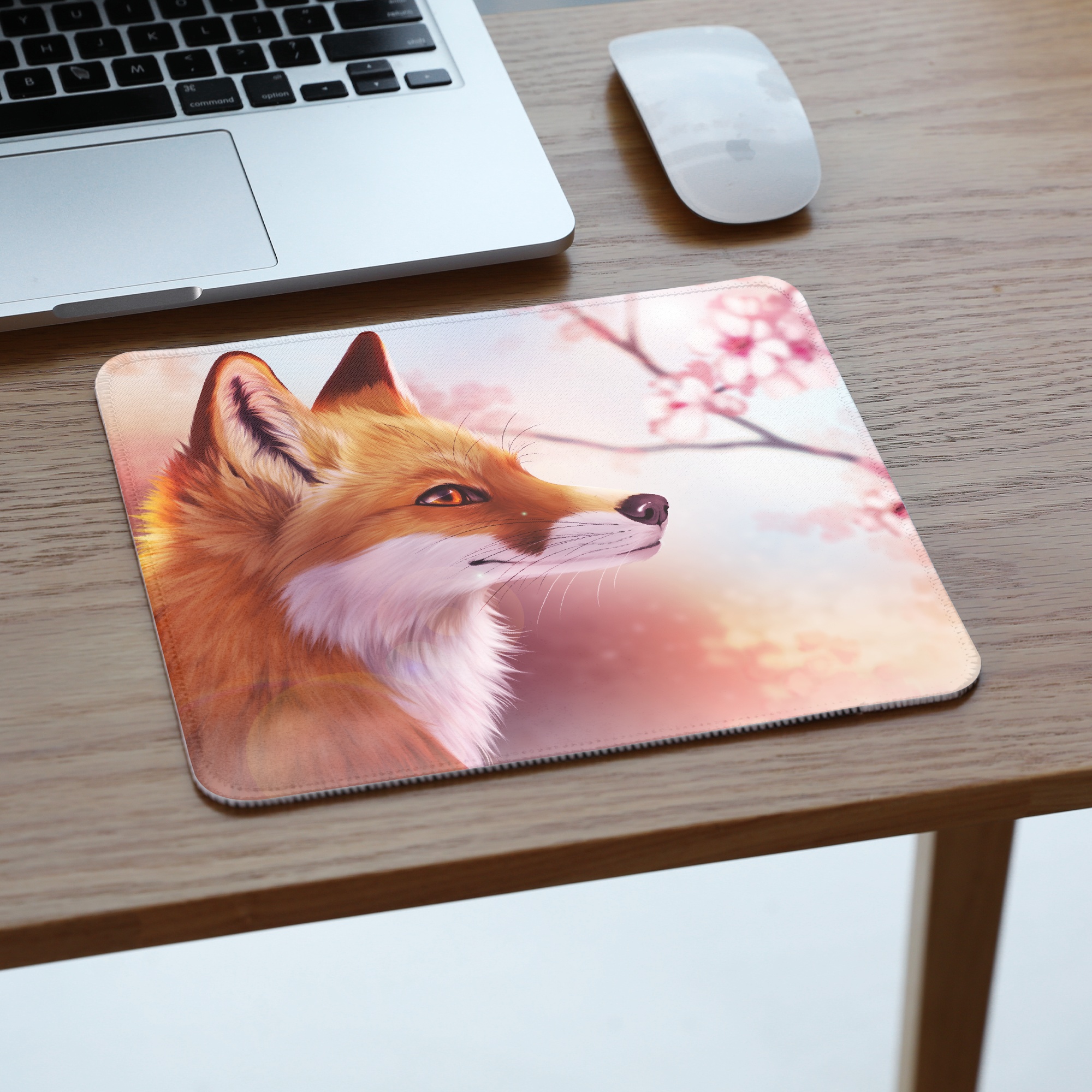 Red Fox - Square Mouse Pad